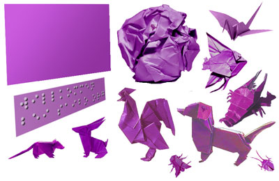 origami rooster, origami rat, origami dog, origami bugs, origami bird, origami fish